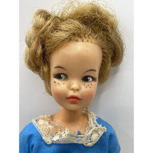 9” Vintage Ideal Pepper Doll Freckles Short Hair Tammy's Lil Sis Side Eye Look